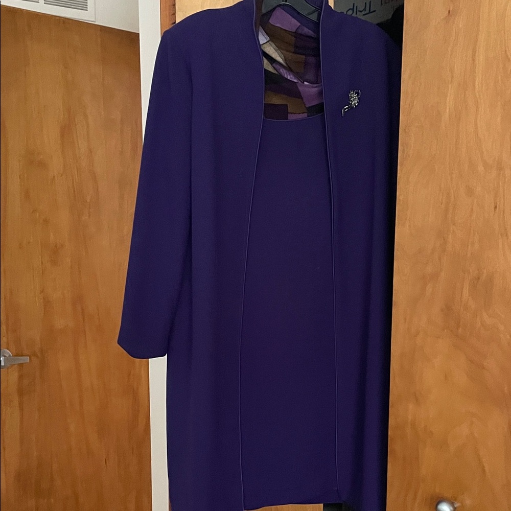 Jones New York Purple Women's coat dress.